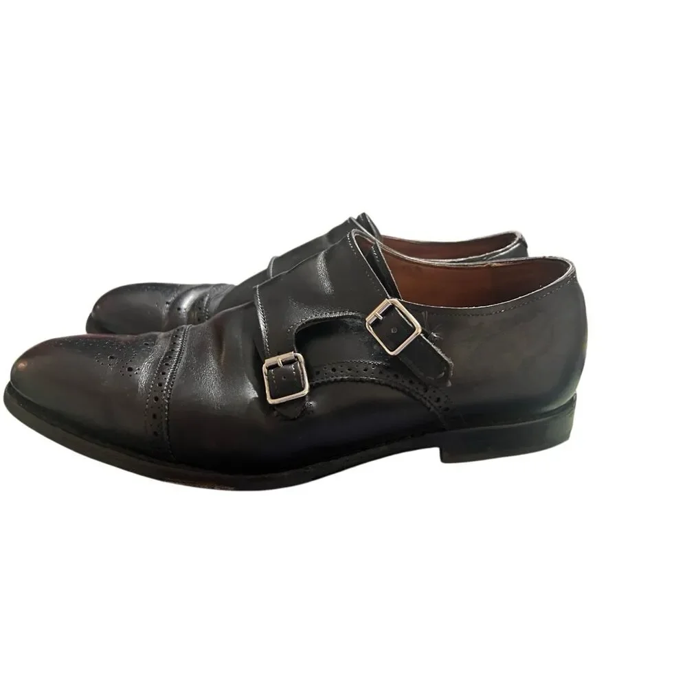 Allen Edmonds St. John's Double Monk Strap Dress Shoes Sz 12D